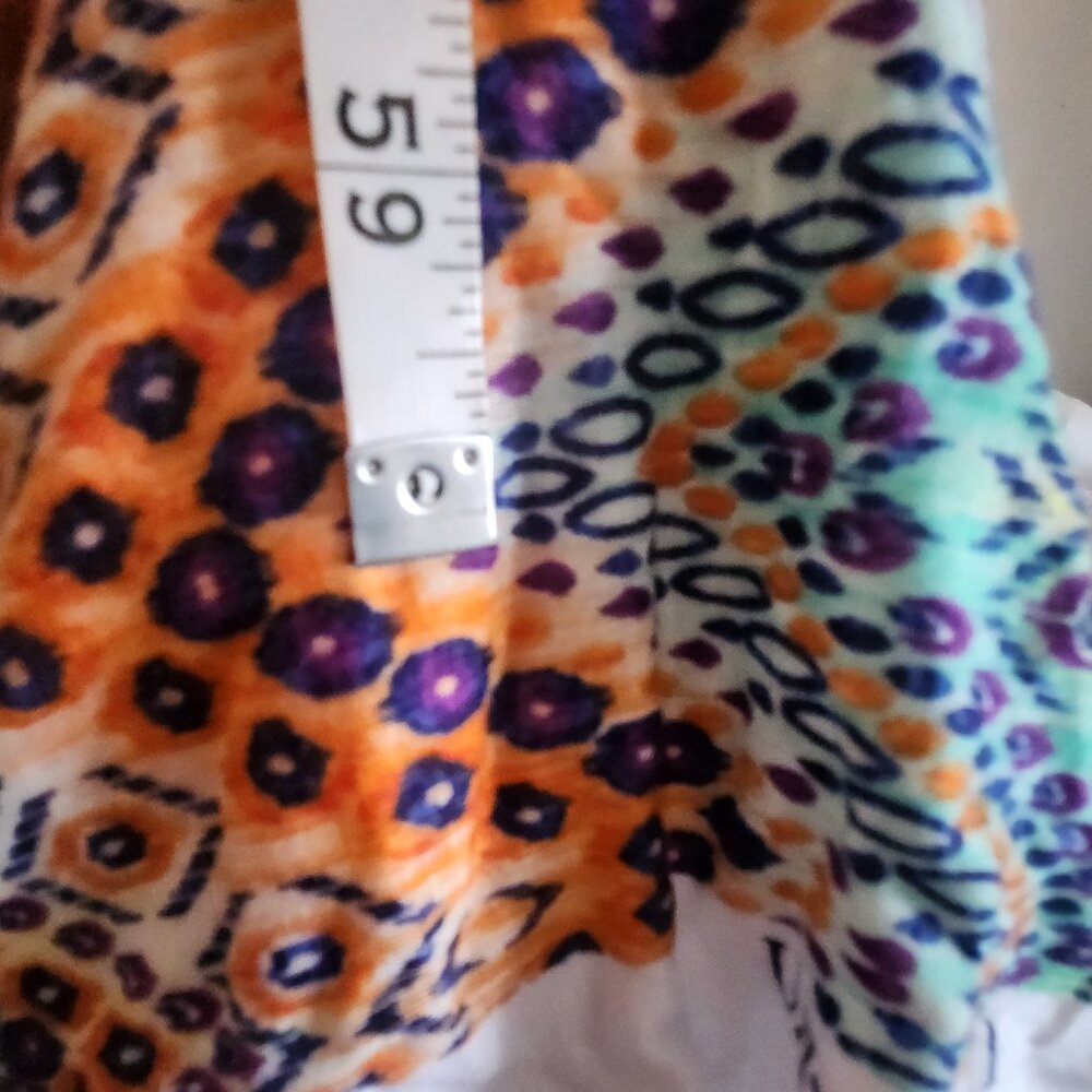 Boho Chevron Printed Knit Fabric – Approx. 2+ Yards (~84") (Vibrant Multicolor) - Picture 3 of 8